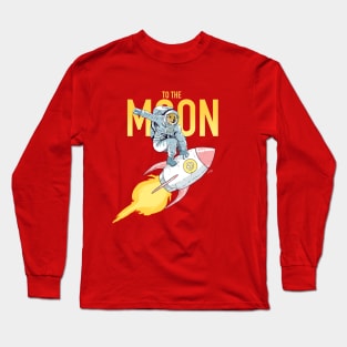 Doge to the Moon! (Red) Long Sleeve T-Shirt